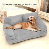 Ventes directes usine avec personnalisation : Canapé pour chien en peluche grande taille, lit pour animaux de compagnie avec design en fourrure de lapin, lit doux pour chat, chaud et confortable toute l'année