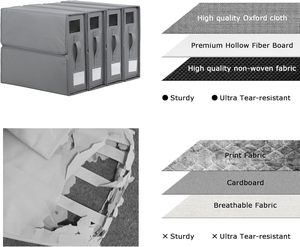 Caja de Almacenamiento Plegable para Ropa de Cama, Organizador de Armario para Ropa, Mantas y Juegos de Sábanas - Product Image 4