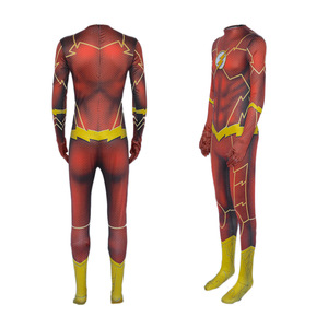 The Flash Cosplay Costume Full Body Suit With Mask For Men Adults Halloween Party Role Play Spandex Bodysuit - Product Image 3
