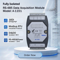 Module d'entrée numérique à 16 canaux RS485 Modbus RTU, module d'acquisition de données industrielles isolé, module IO à distance (A-1151)