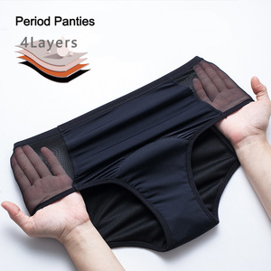 Mutande Mestruali Riutilizzabili Personalizzate OEM per Donne, Culotte De Regles Impermeabile a 4 Strati, Assorbenti e Antiperditina - Product Image 1