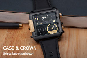 Montre-bracelet de <span class=keywords><strong>voyage</strong></span> multifonctionnelle en stock, nouvelle conception, bracelet en cuir véritable, résistante à l'eau, Shenzhen Gents Clock, 611 8145 - Product Image 4