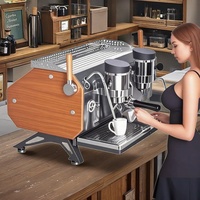 Cafetière italienne commerciale professionnelle E61 Cafetière semi-automatique à deux groupes Machine à expresso