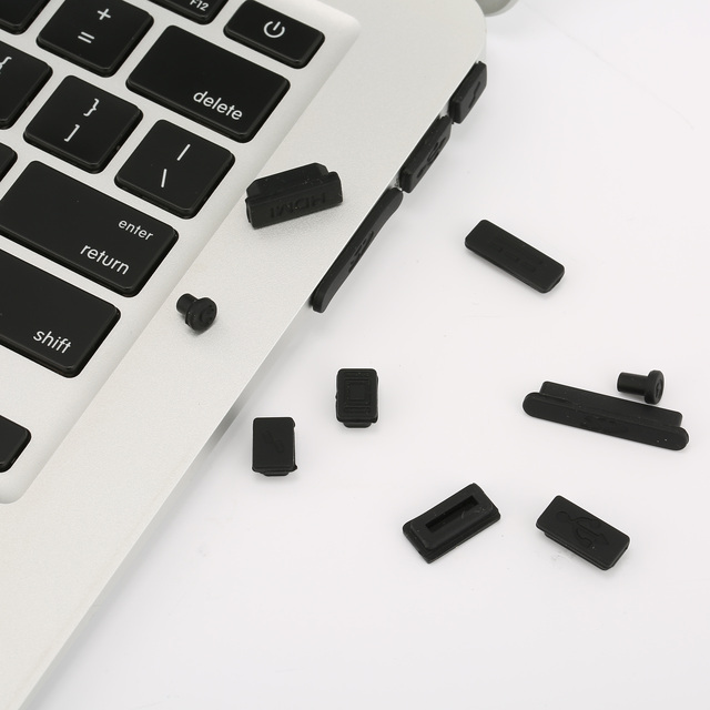 Betterconn Laptop Silicone Dustproof Cover Stopper for Macbook,  Universal Laptop USB Interface Port Dust Plug