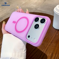 Coque en silicone pour iPhone 17 Pro 17 Pro Max, coque de protection de luxe magnétique, coque de téléphone en silicone souple