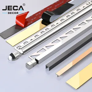 Foshan Factory JECA accessori per piastrelle rivestimento per piastrelle in acciaio inossidabile per la decorazione di mobili per pavimenti a parete 304 profili per piastrelle di ceramica