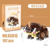 Juego de Bloques de Construcción de Dinosaurios de Plástico ABS Creativo de 40 Piezas, Juguete Educativo de Construcción DIY para Mayores de 14 Años