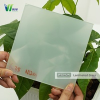 Verre trempé laminé EVA, verre de sécurité décoratif à motifs pour cloison intérieure