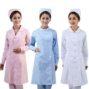 Uniformes de Hospital, Bata Blanca de Manga Larga para Mujer, Poliéster, Absorbe la Humedad, Ropa de Enfermera para Clínica y Laboratorio - Product Image 1