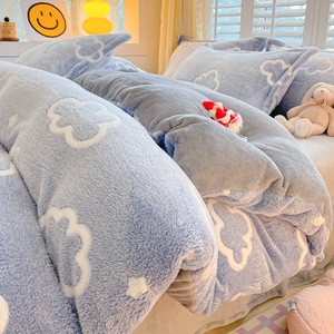 Cetak digital cerpelai beludru susu flanel berbulu lembut sentuhan tempat tidur selimut penutup selimut - Product Image 6