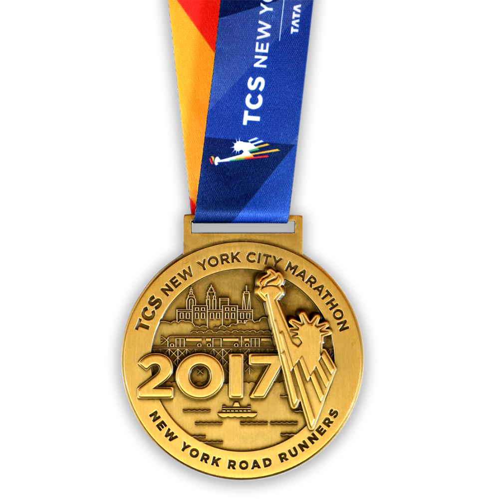 Lot De 2 Médailles De Course Avec Cordon – Or, Alliage De Zinc, 50x7x0.3 Cm Pour Marathons Et Compétitions