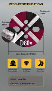 Disco de Pulir Hormigón con Segmentos Planos, para Uso en Seco y Húmedo, para Nivelación de Pisos, Venta de Fábrica - Product Image 6