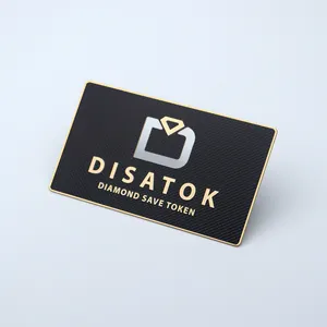 customized metal ID membership VIP business card laser engraved black and gold luxury metal name cards