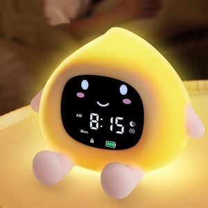 Horloge cadeau de gestion du temps éducative pour tout-petits Ok pour réveiller Peach Kids Sleep Trainer <span class=keywords><strong>Réveil</strong></span> avec machine à sons - Product Image 1