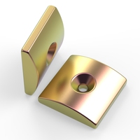 Nouvelle arrivée N45SH aimants en forme de tuile en néodyme moteur à arc permanent avec des matériaux magnétiques zingués de couleur à prix compétitif