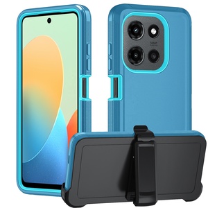 Étui robuste pour <span class=keywords><strong>Motorola</strong></span> Moto G 2026 2025 G Play Power Stylus avec clip de ceinture, étui antichoc avec béquille rotative à 360 degrés - Product Image 1