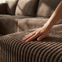 Canapé d'angle modulable en tissu confortable et inclinable avec fonction lit, design moderne, écologique et durable