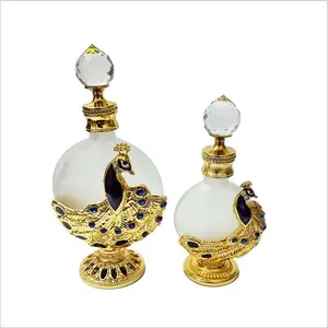 Dubai Style Real Gold Decoratie Handgemaakte Kristallen Glazen Parfumflesje