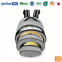 Étui de transport pour instruments de musique, tambour, cymbales, en tissu flocon de neige, grande capacité, portable, qualité personnalisée en usine, 12 compartiments