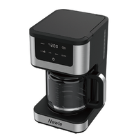 Nouvelle machine à café électrique à filtre avec cafetière portable pour Americano, 12 tasses, en acier inoxydable, style espagnol