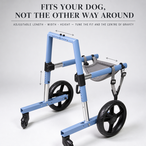Silla de Ruedas Ajustable de Aluminio para Perros, Ayuda de Movilidad para Patas Delanteras y Traseras - Product Image 1
