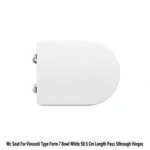 Siège de toilette pour WC Vincenti Type Form 7, cuvette blanche, longueur 50,5 cm, charnières à passage - Product Image 3