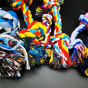 Penjualan laris kustom simpul ganda tali katun Molar hewan peliharaan anjing mainan kunyah kualitas tinggi bisnis & hadiah promosi grosir - Product Image 3