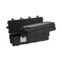 MQ1740 Boîte à outils noire étanche à poignée rigide, étui de protection antichoc avec support en mousse pour le stockage et le transport