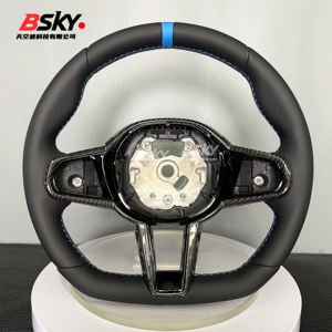 Cubierta de Carbono para Volante Estilo CS Compatible con <span class=keywords><strong>BMW</strong></span> G80 G82 G20 G30 F80 F82 F87 F12 F86 F33 F85 F30 F10 M2 M3 M4 M6 - Product Image 1