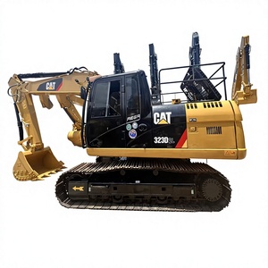 รถขุดมือสอง CAT 323D2L สีเหลือง ยี่ห้อ Caterpillar สำหรับงานหนัก พร้อมบุ้งกี๋ขุด ราคาถูก ลดราคาพิเศษ - Product Image 1