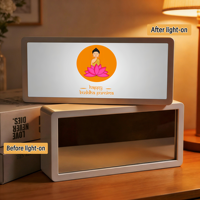 Lampe de table LED rechargeable en plastique, nouveauté indienne, pour intérieur, lumière blanc chaud, télécommande et contrôle tactile, thème hindou, pour Diwali