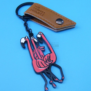 Llavero Metálico de Flamenco The Animal Project, Color Níquel Negro, Hecho a Mano, Regalo Empresarial - Product Image 1