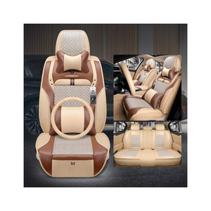 Nouveauté : Ensemble complet de housses de siège auto en cuir PU de luxe, cinq places, universelles pour toutes les saisons - Product Image 1
