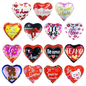 10 pouces amour <span class=keywords><strong>espagnol</strong></span> saint valentin feuille ballons saint valentin série fête décoration aluminium <span class=keywords><strong>Film</strong></span> ballon fournitures jouets - Product Image 2