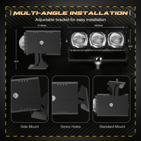 Luz de Trabajo para Auto Senlo X3 de Alta Potencia, 140W, 3 Lentes LED, Luz Delantera para Conducción Todoterreno, Faro Delantero LED, Luz Antiniebla LED para Vehículo