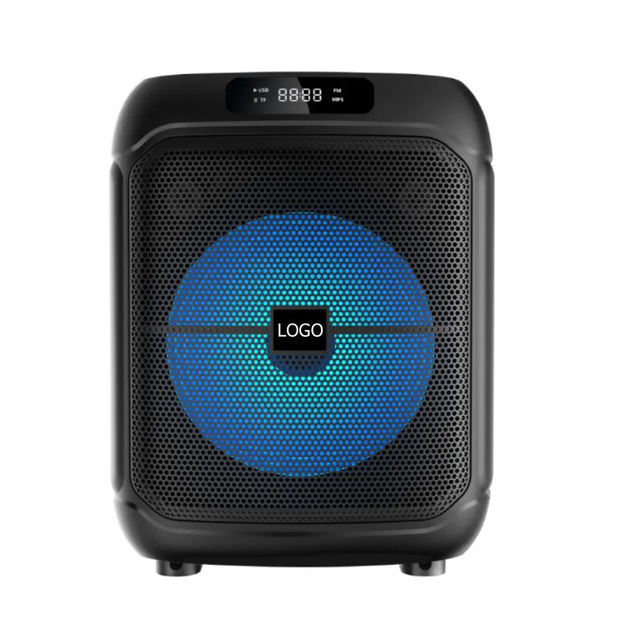 NEW 8" Woofer Bass Rechargeable Wireless for 5.3 Portable Party Karaoke Speaker with RGB LED Lights & 20W Output