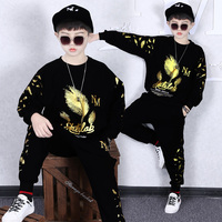 Ensemble de vêtements pour garçons d'automne : T-shirt et pantalon long, vêtements décontractés en coton pour enfants, ensemble de survêtement pour adolescents