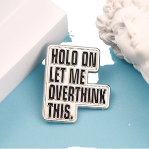 Broche en alliage plaqué or rose avec citation humoristique et amusante : 'Ordre-moi <span class=keywords><strong>de</strong></span> t'insulter, je dois d'abord estimer votre avis, bravo essayage'. Idéale pour les fêtes. - Product Image 1