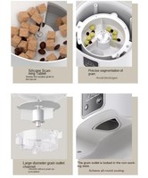 Distributeur manuel premium 4L 7L pour animaux de compagnie, compatible avec les aliments lyophilisés 16mm, pour plan d'alimentation personnalisé, pour chats et chiens d'intérieur
