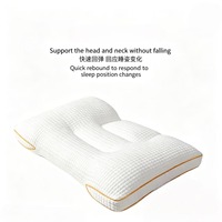 Oreiller cervical ergonomique antibactérien, respirant, hypoallergénique, avec housse en coton, design léger, style minimaliste, pour un soutien du sommeil optimal