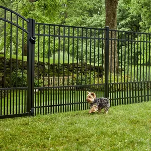 Fabricant Chine usine clôture en alliage d'aluminium de ferme bon marché/clôture de pelouse de jardin utiliser aluminium métal