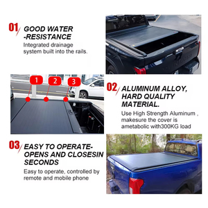 Cubierta Retráctil Eléctrica Automática Personalizada para <span class=keywords><strong>Camioneta</strong></span>, Tapa Rígida de Aluminio con Control Remoto para NP300 Isuzu D-Max - Product Image 3