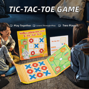 <span class=keywords><strong>Jeu</strong></span> de société interactif en <span class=keywords><strong>papier</strong></span> pour deux joueurs, <span class=keywords><strong>Labyrinthe</strong></span> d'animaux Tic-Tac-Toe, Ensemble éducatif pour enfants avec <span class=keywords><strong>jeu</strong></span> de combat parent-enfant - Product Image 2