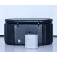 EJIA Spa gonflable portable pour l'extérieur/l'intérieur avec chauffage, en PVC, pour usage unisexe, bain à remous