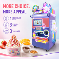 Máquina Expendedora de Helados Compacta Purple Red Rabbit con Código QR, Pantalla Táctil para Tarjetas de Crédito, Diseño que Ahorra Espacio para Tiendas de Conveniencia