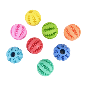 Boule de nourriture pour chien en caoutchouc Durable de vendeur chaud avec des cordes boules de mâcher de chien interactives pour des jouets de nettoyage de dents d'animal familier durables - Product Image 2