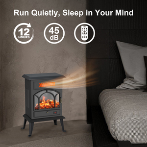 <span class=keywords><strong>Chimenea</strong></span> eléctrica de llama de 1500W con control remoto Calentador de espacio independiente para interiores con función de calefacción Uso doméstico - Product Image 5