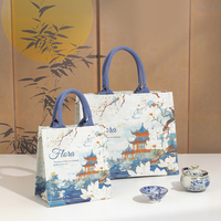 Sac en toile réutilisable et portable avec logo personnalisé, motif pavillon, offre promotionnelle pour la promotion d'entreprise et les supermarchés