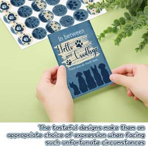 Zarf köpek condocards kartları ile Pet sempati kartları kaybı 4 sayfalık çıkartmalar hayvan sevgilisi hediye için bereacard kart ve zarf - Product Image 3
