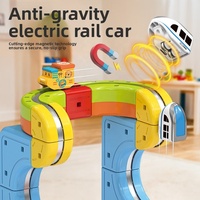 Cubo Magnético de Plástico OEM al por Mayor, Pista de Trenes de 135 Piezas, Tren Eléctrico Mágico 3D DIY, Juguete Educativo STEM de Construcción